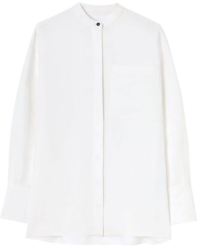 Jil Sander Drop-shoulder Linen Shirt - White