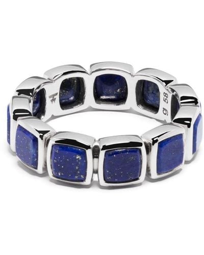 Tom Wood Anello in argento sterling - Blu