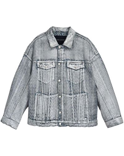 Marc Jacobs Monogram Big Trucker Jacket - Grey