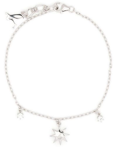 agnès b. Logo-charm Chain Bracelet - White
