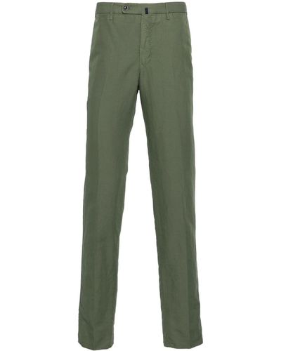 Incotex 39 linen-blend chino trousers - Grün