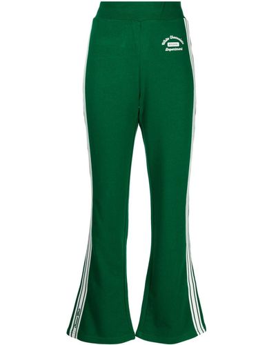 Chocoolate Side-stripe flared track pants - Verde