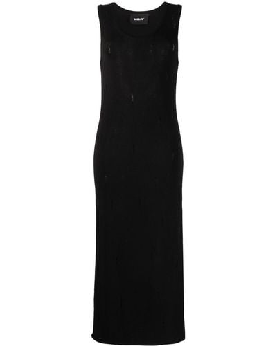 Barrow Distressed Knitted Maxi Dress - Black