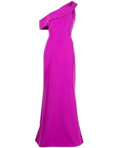 Sachin & Babi Davis Cold-shoulder Gown - Purple