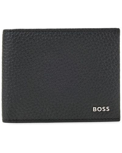 BOSS Bi-fold Leather Wallet - Black