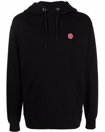 Aspesi Logo-patch Cotton Hoodie - Black