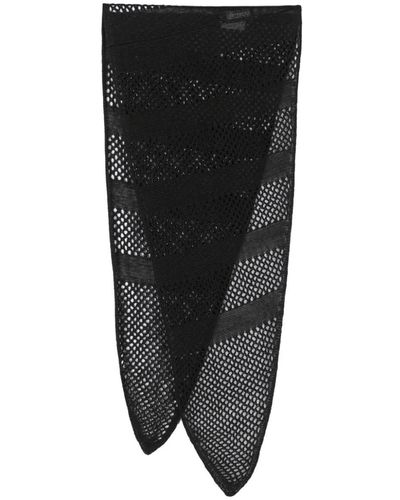 Our Legacy Triangle Open-knit Scarf - Black