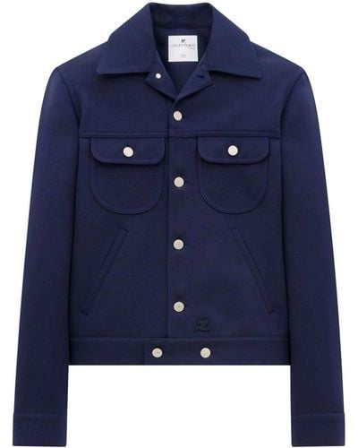 Courreges Button-up Jacket - Blue
