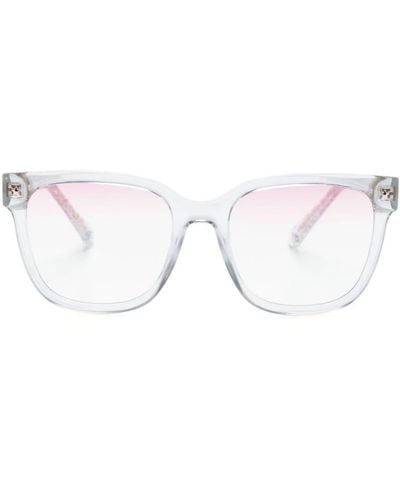 Chiara Ferragni Glitter Square-frame Sunglasses - Metallic