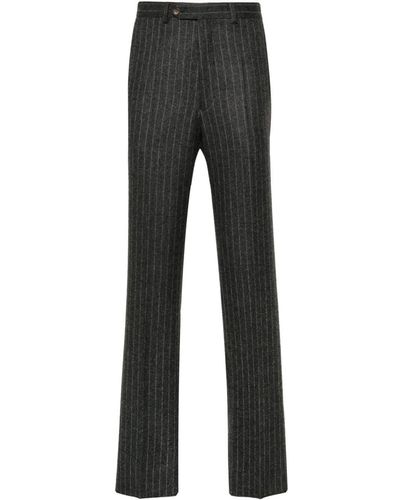 Bally Pinstripe-pattern Wool Trousers - Grey