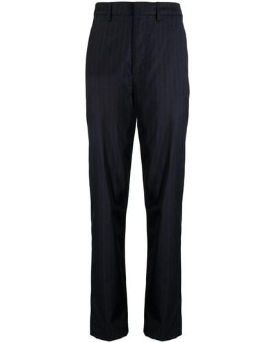 Dunhill Pinstripe Tapered-leg Pants - Blue