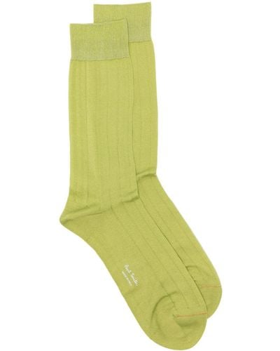 Paul Smith Ribbed Mid-calf Socks - Green