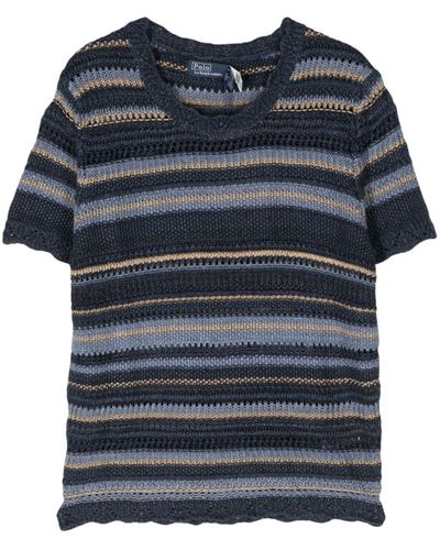 Polo Ralph Lauren Crochet-knit T-shirt - Blue