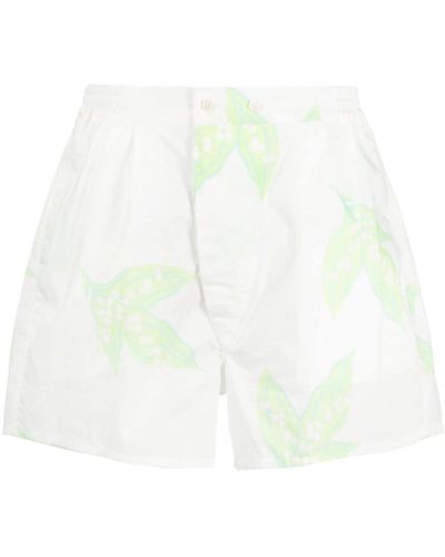 Bode Lily Of The Valley Chino Shorts - White