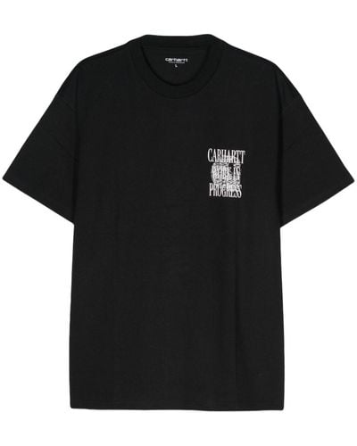 Carhartt Always A Wip Slogan T-Shirt - Black