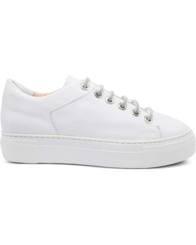 Agl Attilio Giusti Leombruni Crystal Leather Sneakers - White