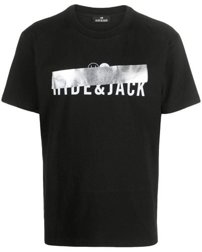 HIDE & JACK T-shirt en coton à logo imprimé - Noir