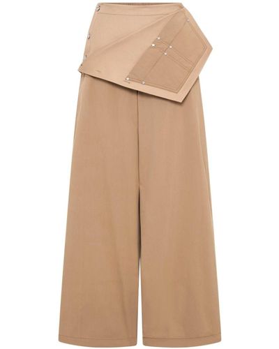 Dion Lee Foldover Parachute Wide-leg Trousers - Natural