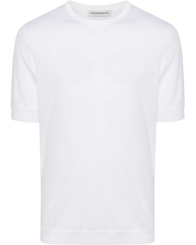 GOES BOTANICAL Gestricktes Merino-T-Shirt - Weiß