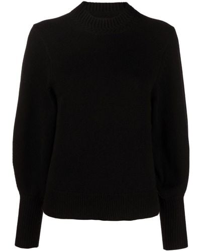 Proenza Schouler Balloon-sleeve Cashmere-wool Sweater - Black