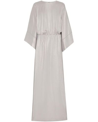 Brunello Cucinelli Drapiertes Abendkleid - Grau