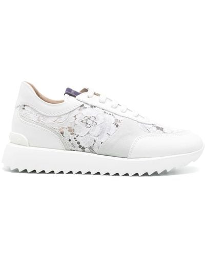 Le Silla Sneakers mit Chantilly-Spitze - Weiß