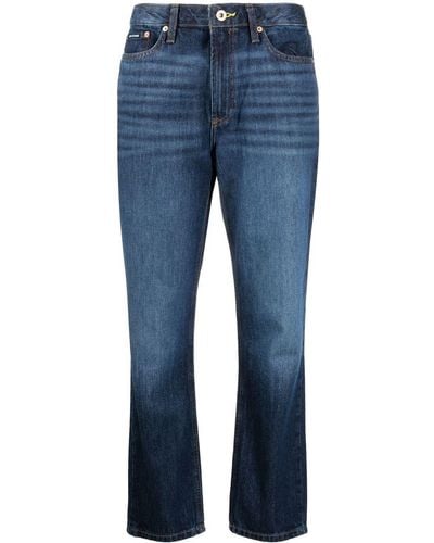 DKNY Cropped Straight-leg Jeans - Blue