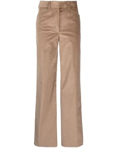 Paul Smith High-waist Straight-leg Corduroy Trousers - Natural
