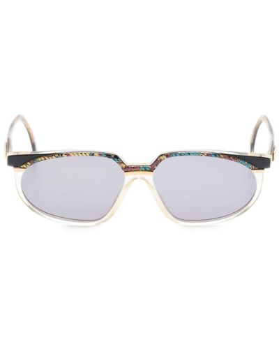 Cazal Graphic-print Square-frame Sunglasses - White