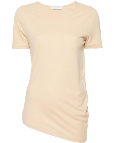 Lemaire Round-neck Cotton T-shirt - Natural