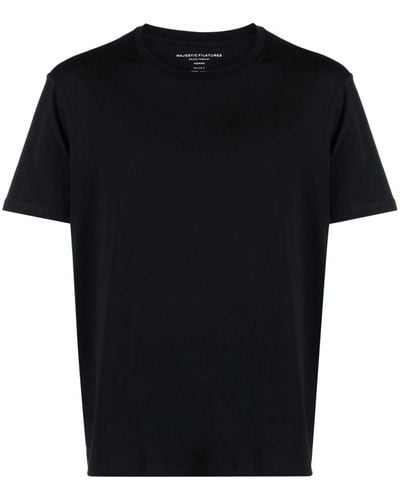 Majestic Filatures Crew-neck Cotton T-shirt - Black