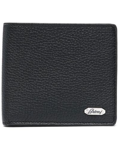 Brioni Logo-plaque Leather Wallet - Black