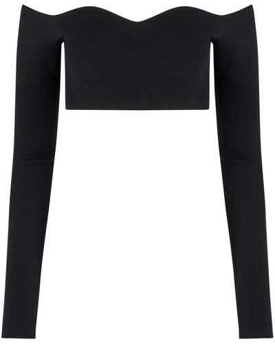 Nina Ricci Off-shoulder Cropped Top - Black