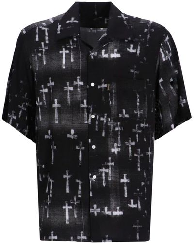 Aries Graveyard Graphic-print Shirt - Black