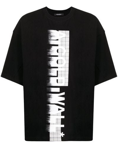 A_COLD_WALL* Blurred Logo-print T-shirt - Black
