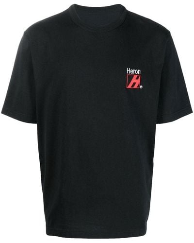 Heron Preston T-shirt nera con stampa logo Multi Censored - Nero