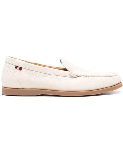 Bally Nadim Leather Loafers - Natural