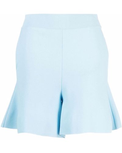 Stella McCartney Shorts mit ausgestelltem Saum - Blau