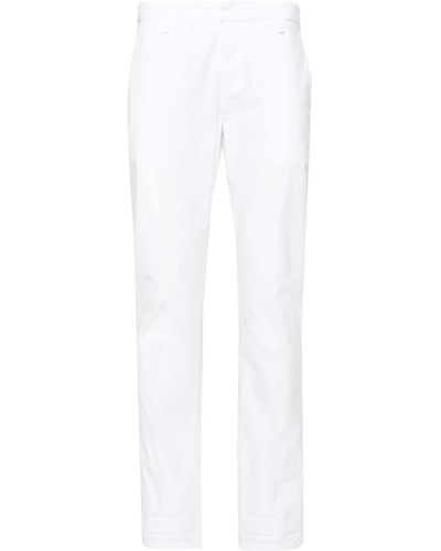 Dondup Mid-rise Slim-fit Chinos - White