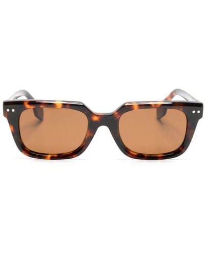 District Vision Belem 002 Square-frame Sunglasses - Natural