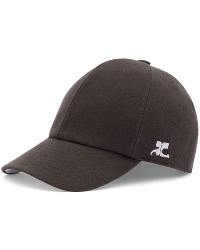 Courreges Logo-embroidered Cotton Baseball Cap - Brown