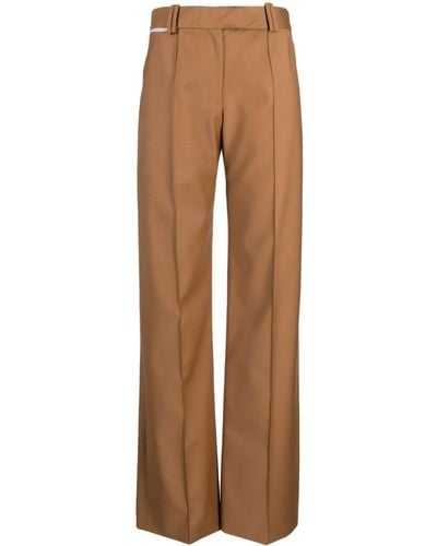 Aleksandre Akhalkatsishvili Virgin Wool Straight-leg Pants - Brown