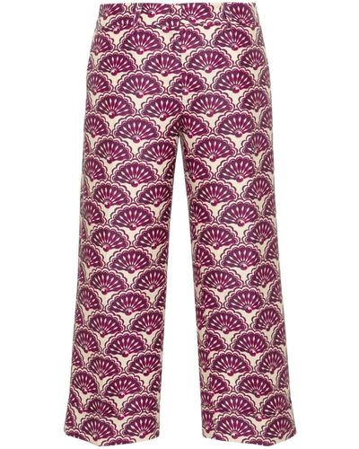 La DoubleJ Pantaloni crop sartoriali Pinocchio - Rosso