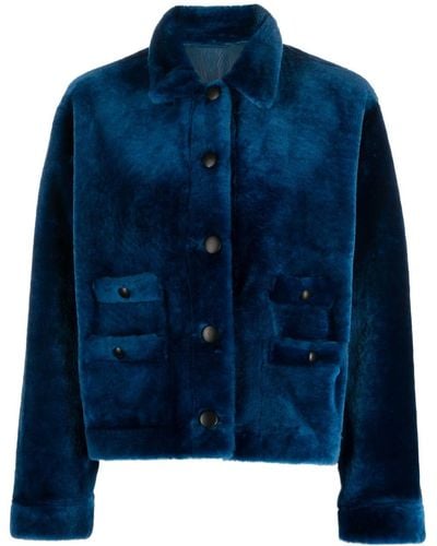 Simonetta Ravizza San Diego Shearling Jacket - Blue