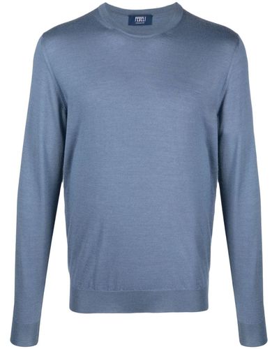 Fedeli Pullover mit rundem Ausschnitt - Blau