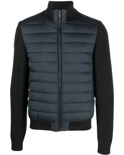 Moorer Quilted-finish Padded Jacket - Green