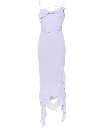 Acne Studios Ruffle-detailed Midi Dress - Purple