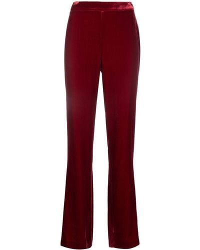Boutique Moschino Velvet High-waisted Pants - Red