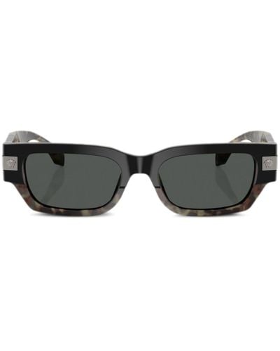 Versace Gafas de sol con montura rectangular - Negro