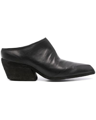 Guidi 65mm Leather Slippers - Black